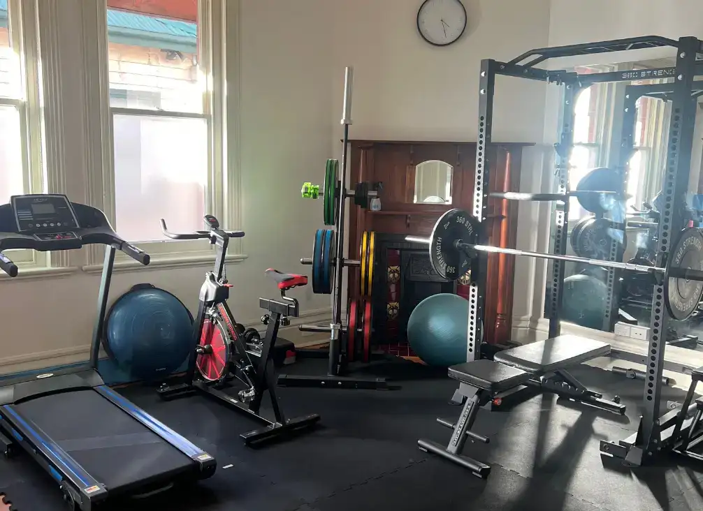 The rehabilitation space used for gait assessment and exercise work