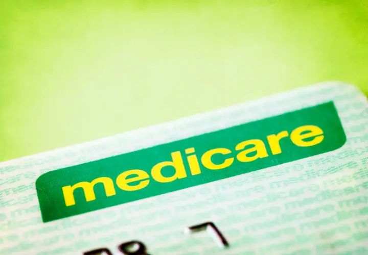 Close-up of Australian Medicare card for podiatry rebate claims