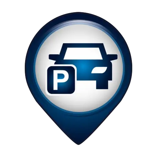 Parking icon showing car access to podiatrist clinic in Brunswick