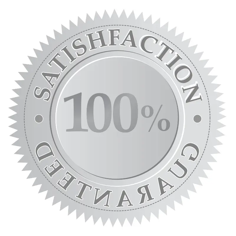 100% satisfaction guarantee badge for Brunswick podiatry services