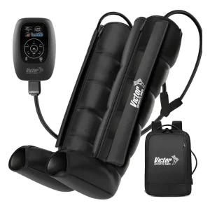 Victor compression recovery boots with control unit and carry case for leg therapy